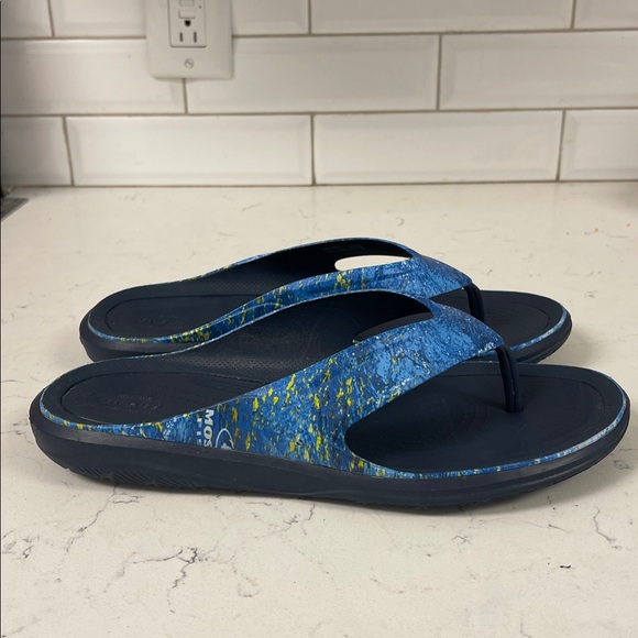 CROCS Men\'s Swiftwater Mossy Oak Coastal Wave Flip Flop Size 9 Blue 207258 Thong main image 15
